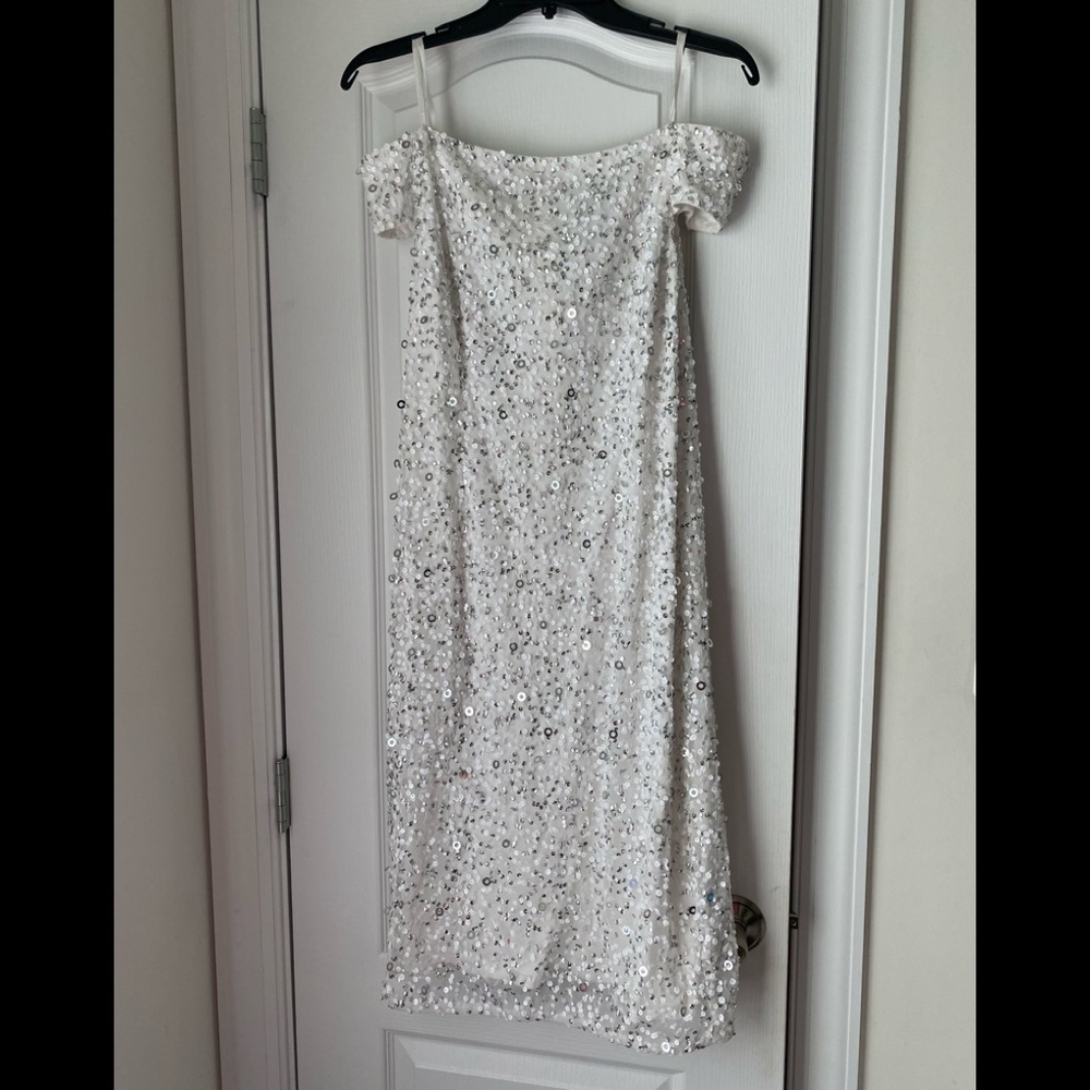 White Sequin Dress